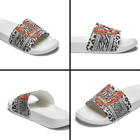 Nigeria Traditional Coral Bead Attire Slide Sandals African Tribal Element Wild Animal Skins