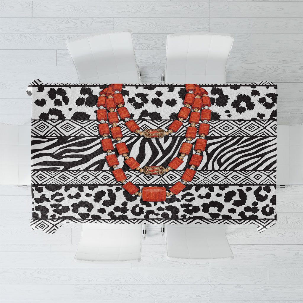 Nigeria Traditional Coral Bead Attire Tablecloth African Tribal Element Wild Animal Skins
