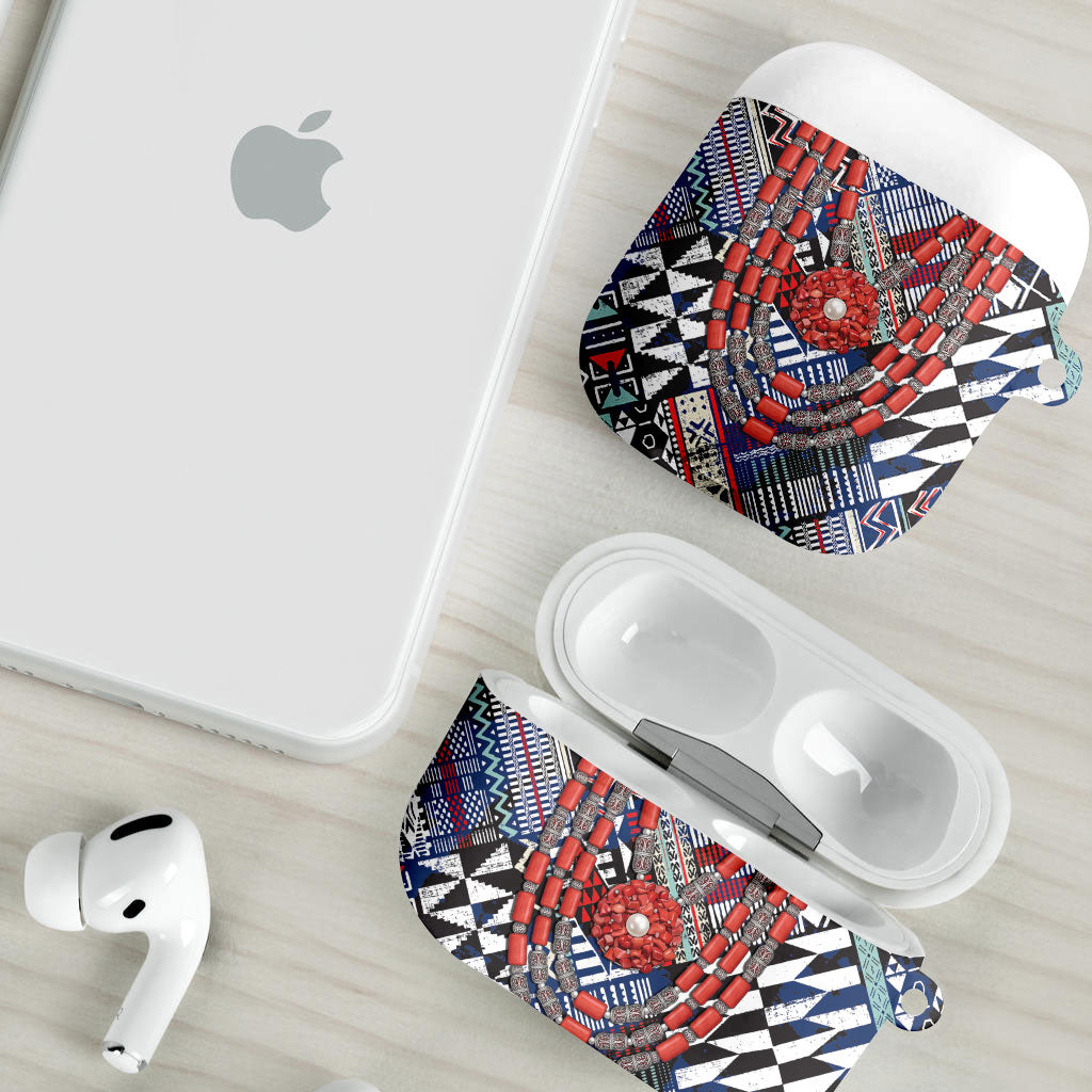 Nigeria Traditional Coral Bead Attire AirPods Case Tribal African Style
