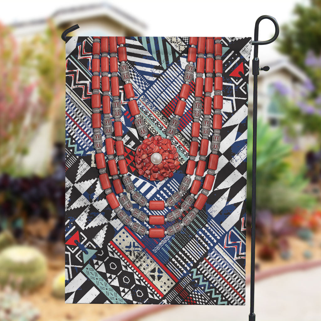 Nigeria Traditional Coral Bead Attire Garden Flag Tribal African Style