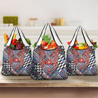 Nigeria Traditional Coral Bead Attire Grocery Bag Tribal African Style
