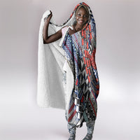 Nigeria Traditional Coral Bead Attire Hooded Blanket Tribal African Style