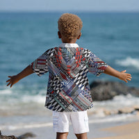 Nigeria Traditional Coral Bead Attire Kid Hawaiian Shirt Tribal African Style