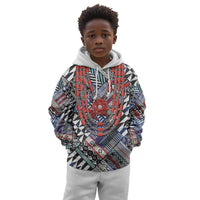 Nigeria Traditional Coral Bead Attire Kid Hoodie Tribal African Style