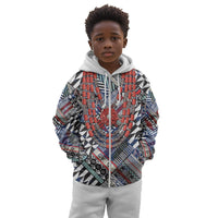 Nigeria Traditional Coral Bead Attire Kid Hoodie Tribal African Style