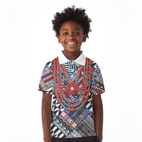 Nigeria Traditional Coral Bead Attire Kid Polo Shirt Tribal African Style
