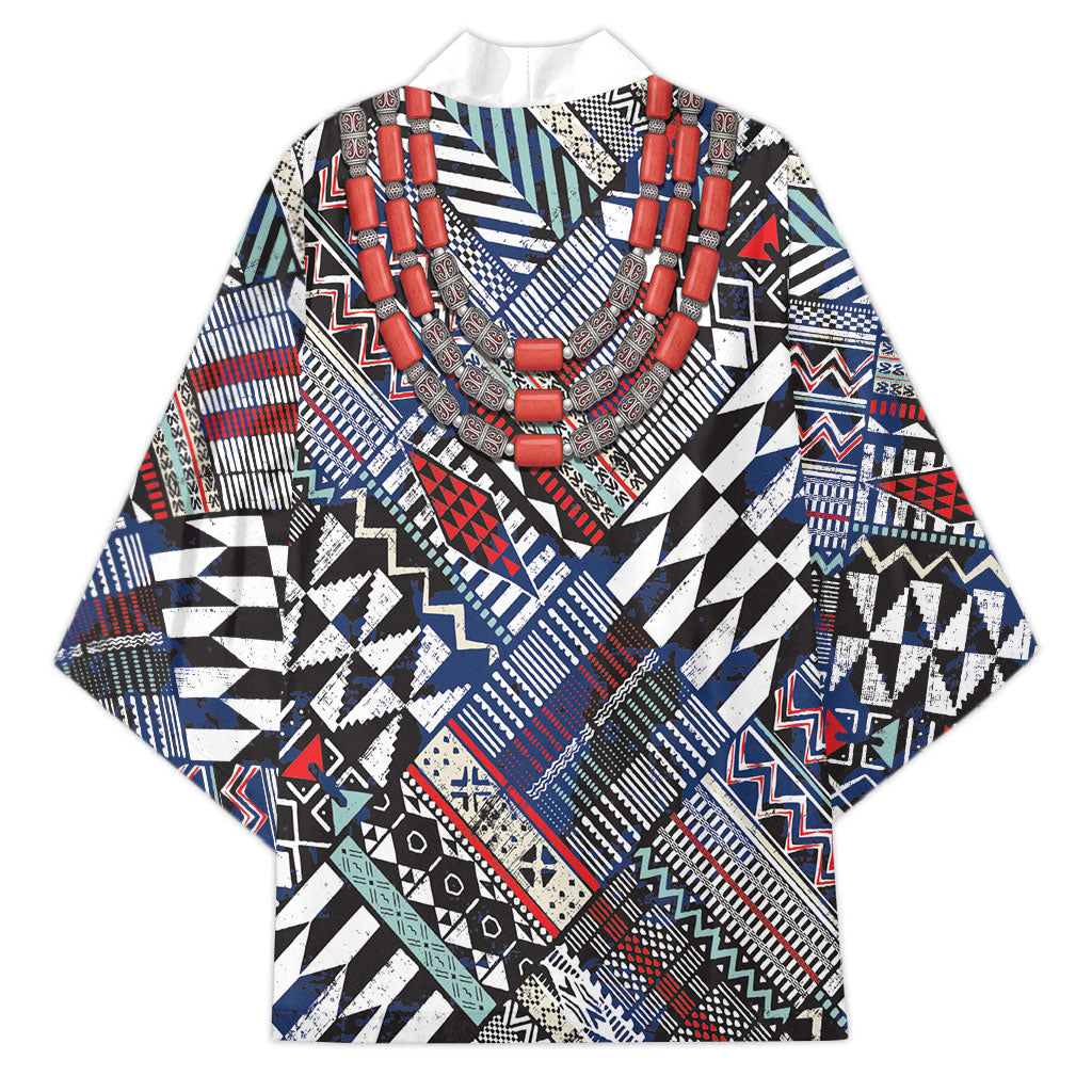 Nigeria Traditional Coral Bead Attire Kimono Tribal African Style