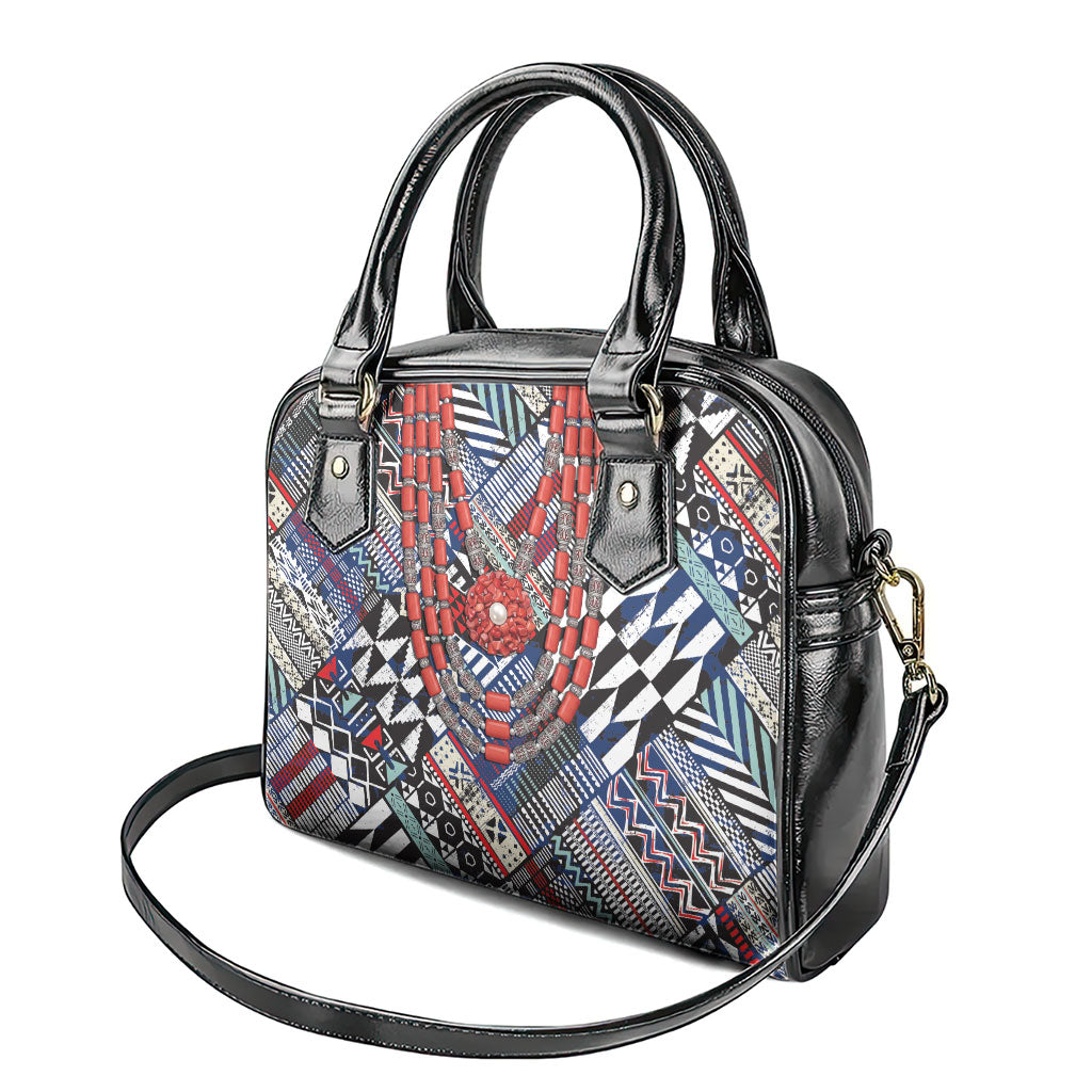 Nigeria Traditional Coral Bead Attire Shoulder Handbag Tribal African Style