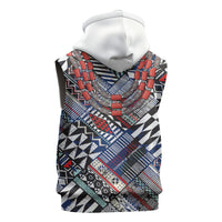 Nigeria Traditional Coral Bead Attire Sleeveless Zip Hoodie Tribal African Style