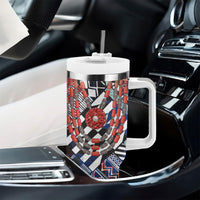 Nigeria Traditional Coral Bead Attire Tumbler With Handle Tribal African Style