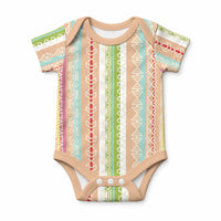 Nigerian Aso Oke African Ethnic Stripes Baby Onesie