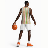 Nigerian Aso Oke African Ethnic Stripes Basketball Jersey