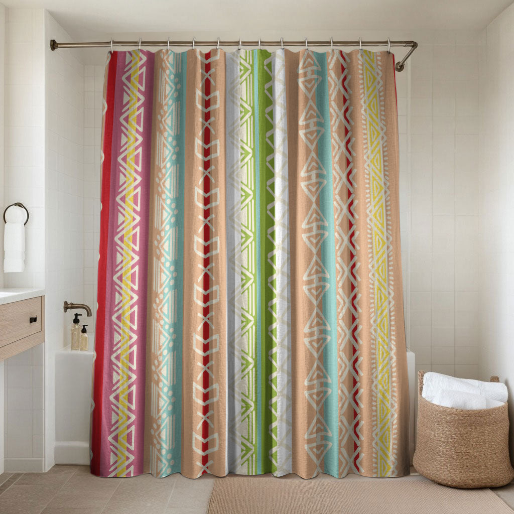 Nigerian Aso Oke African Ethnic Stripes Bathroom Set