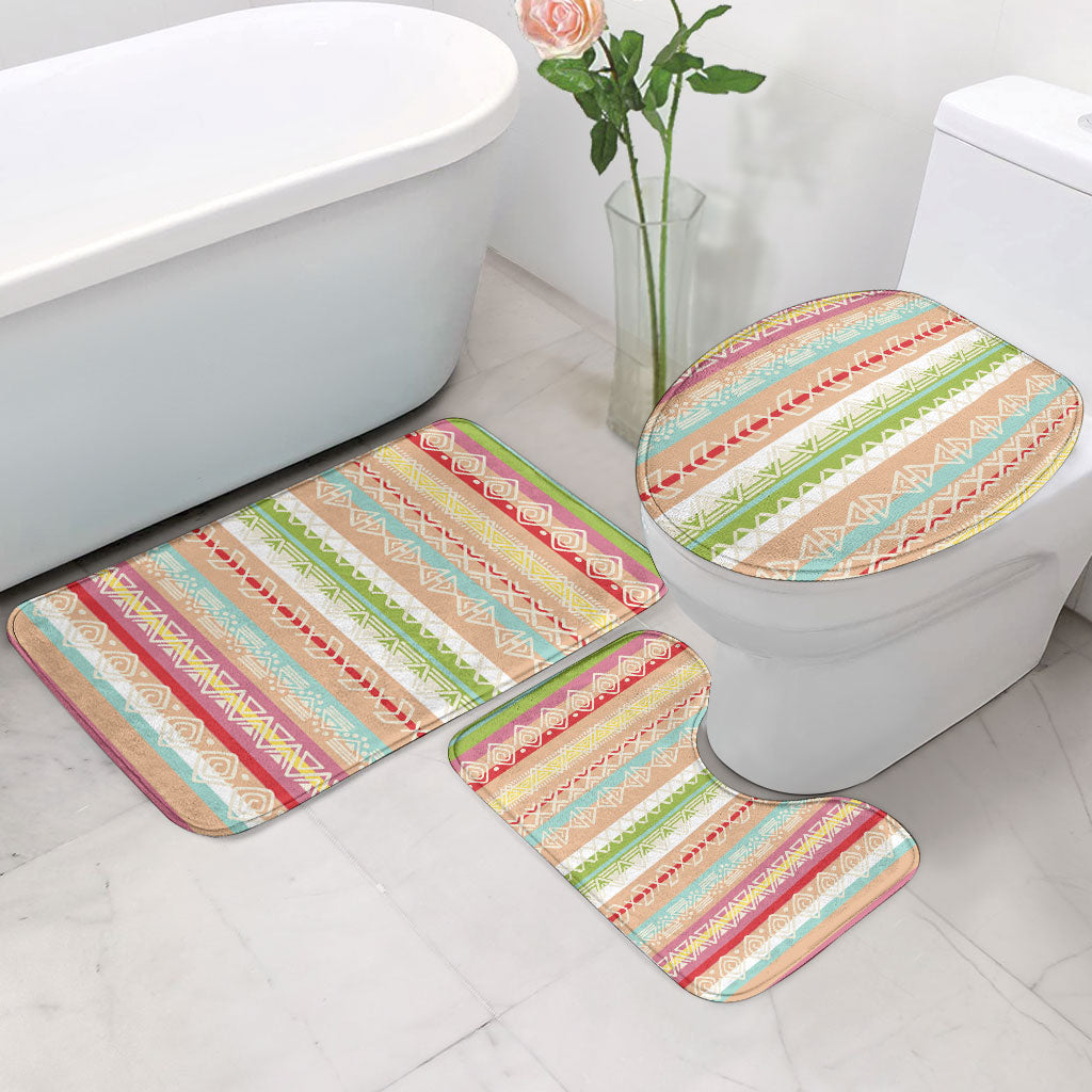 Nigerian Aso Oke African Ethnic Stripes Bathroom Set