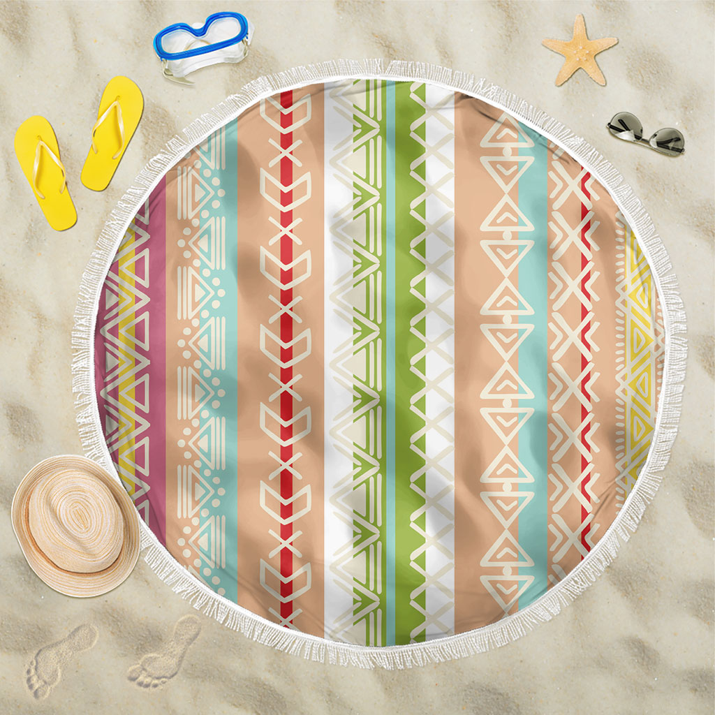 Nigerian Aso Oke African Ethnic Stripes Beach Blanket