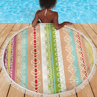 Nigerian Aso Oke African Ethnic Stripes Beach Blanket