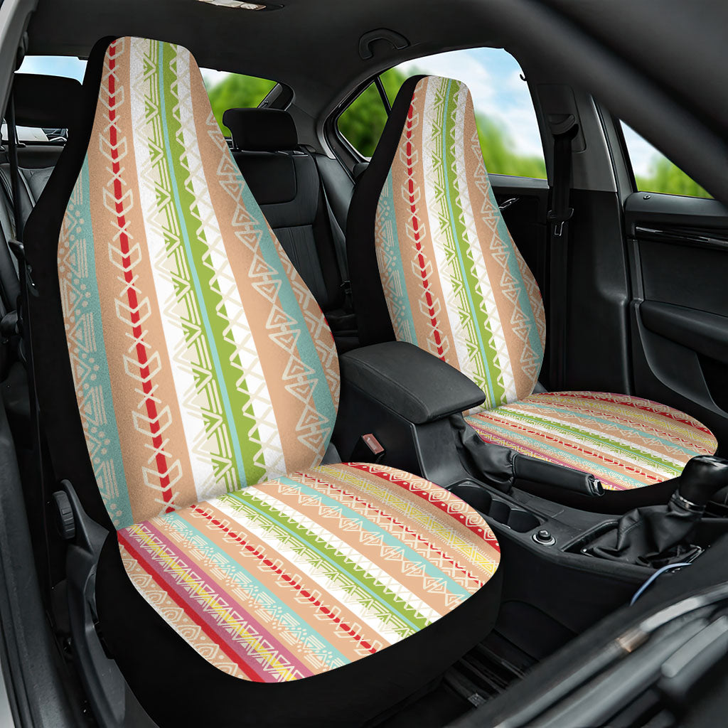 Nigerian Aso Oke African Ethnic Stripes Car Seat Cover