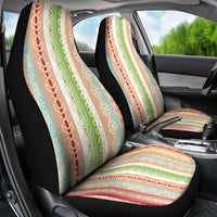 Nigerian Aso Oke African Ethnic Stripes Car Seat Cover