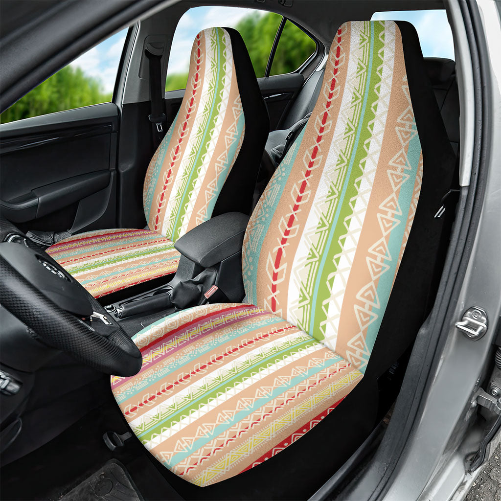 Nigerian Aso Oke African Ethnic Stripes Car Seat Cover