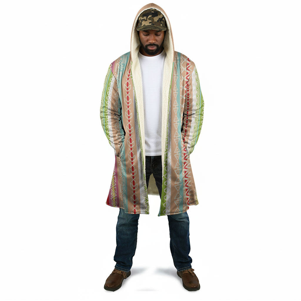 Nigerian Aso Oke African Ethnic Stripes Cloak