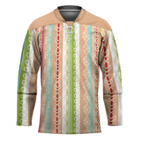 Nigerian Aso Oke African Ethnic Stripes Hockey Jersey