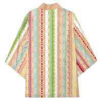 Nigerian Aso Oke African Ethnic Stripes Kimono