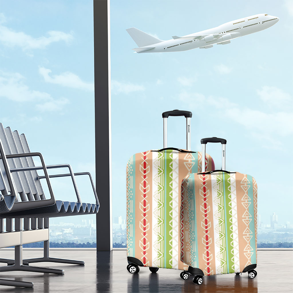 Nigerian Aso Oke African Ethnic Stripes Luggage Cover