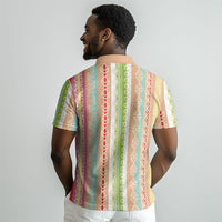 Nigerian Aso Oke African Ethnic Stripes Polo Shirt