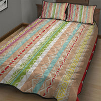 Nigerian Aso Oke African Ethnic Stripes Quilt Bed Set