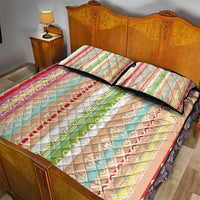 Nigerian Aso Oke African Ethnic Stripes Quilt Bed Set