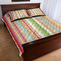 Nigerian Aso Oke African Ethnic Stripes Quilt Bed Set