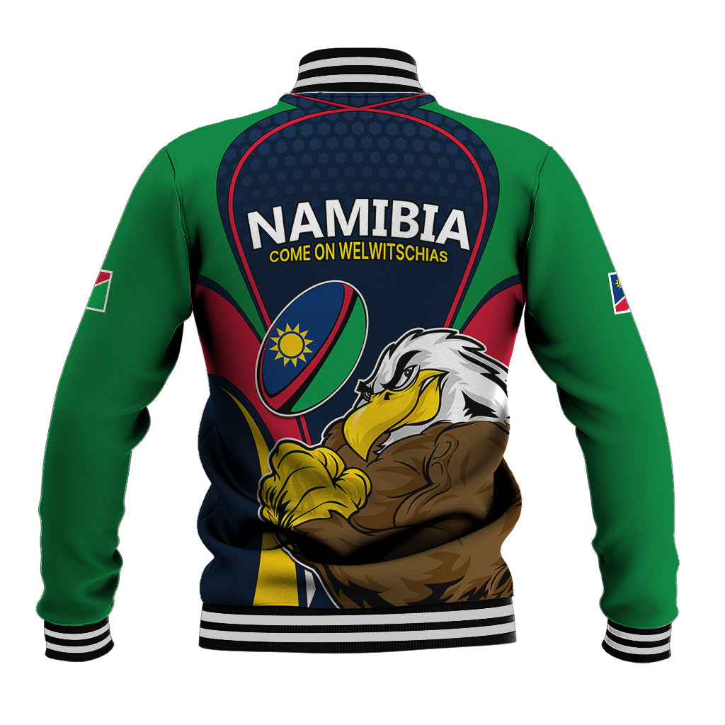 Namibia Rugby Baseball Jacket World Cup 2023 Eagle Mascot Come On Welwitschias LT9 - Wonder Print Shop