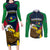 Namibia Rugby Couples Matching Long Sleeve Bodycon Dress and Long Sleeve Button Shirts World Cup 2023 Eagle Mascot Come On Welwitschias LT9 - Wonder Print Shop