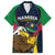 Namibia Rugby Family Matching Off Shoulder Long Sleeve Dress and Hawaiian Shirt World Cup 2023 Eagle Mascot Come On Welwitschias - Wonder Print Shop