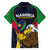 Namibia Rugby Family Matching Off Shoulder Long Sleeve Dress and Hawaiian Shirt World Cup 2023 Eagle Mascot Come On Welwitschias - Wonder Print Shop
