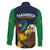 Namibia Rugby Family Matching Off Shoulder Short Dress and Hawaiian Shirt World Cup 2023 Eagle Mascot Come On Welwitschias LT9 - Wonder Print Shop