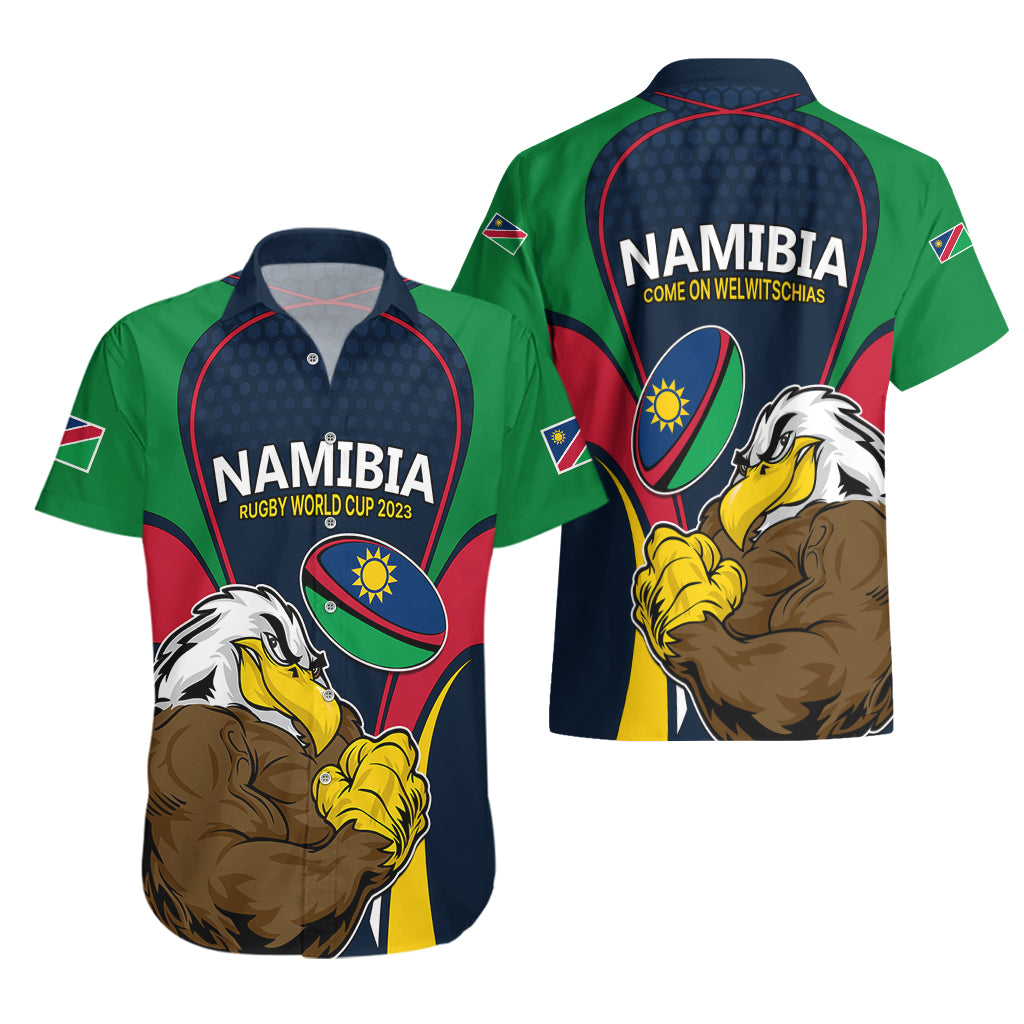 Namibia Rugby Hawaiian Shirt World Cup 2023 Eagle Mascot Come On Welwitschias - Wonder Print Shop
