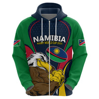 Namibia Rugby Hoodie World Cup 2023 Eagle Mascot Come On Welwitschias - Wonder Print Shop