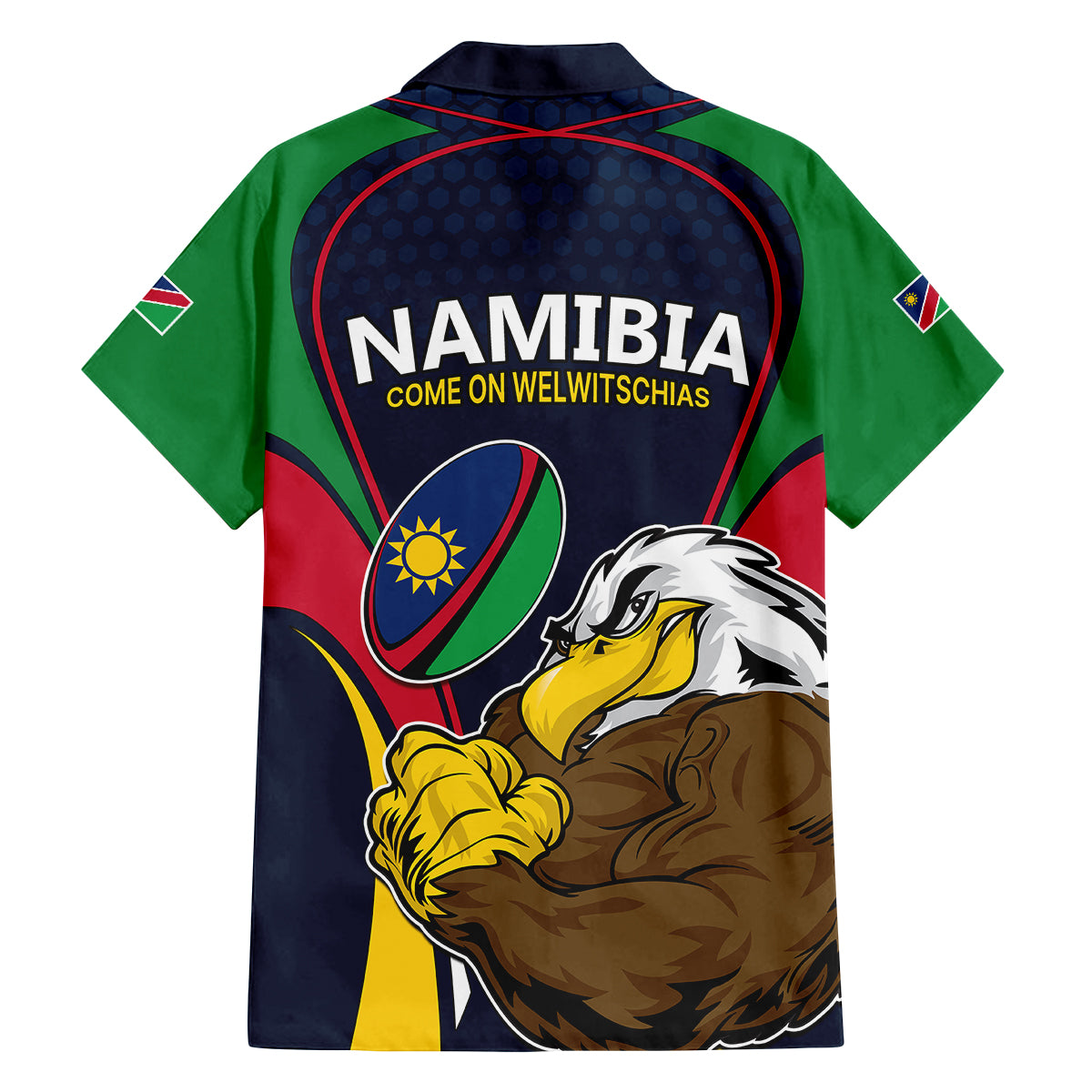 Namibia Rugby Kid Hawaiian Shirt World Cup 2023 Eagle Mascot Come On Welwitschias - Wonder Print Shop