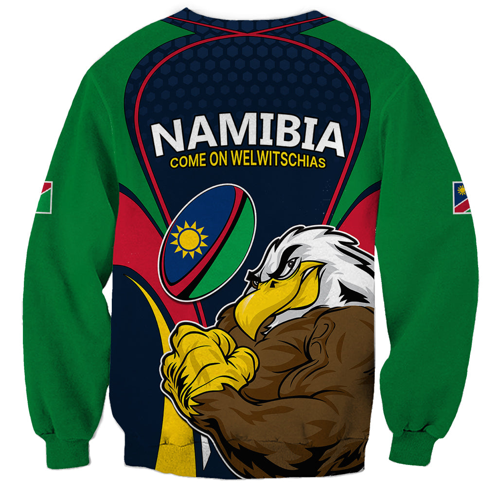 Namibia Rugby Sweatshirt World Cup 2023 Eagle Mascot Come On Welwitschias - Wonder Print Shop