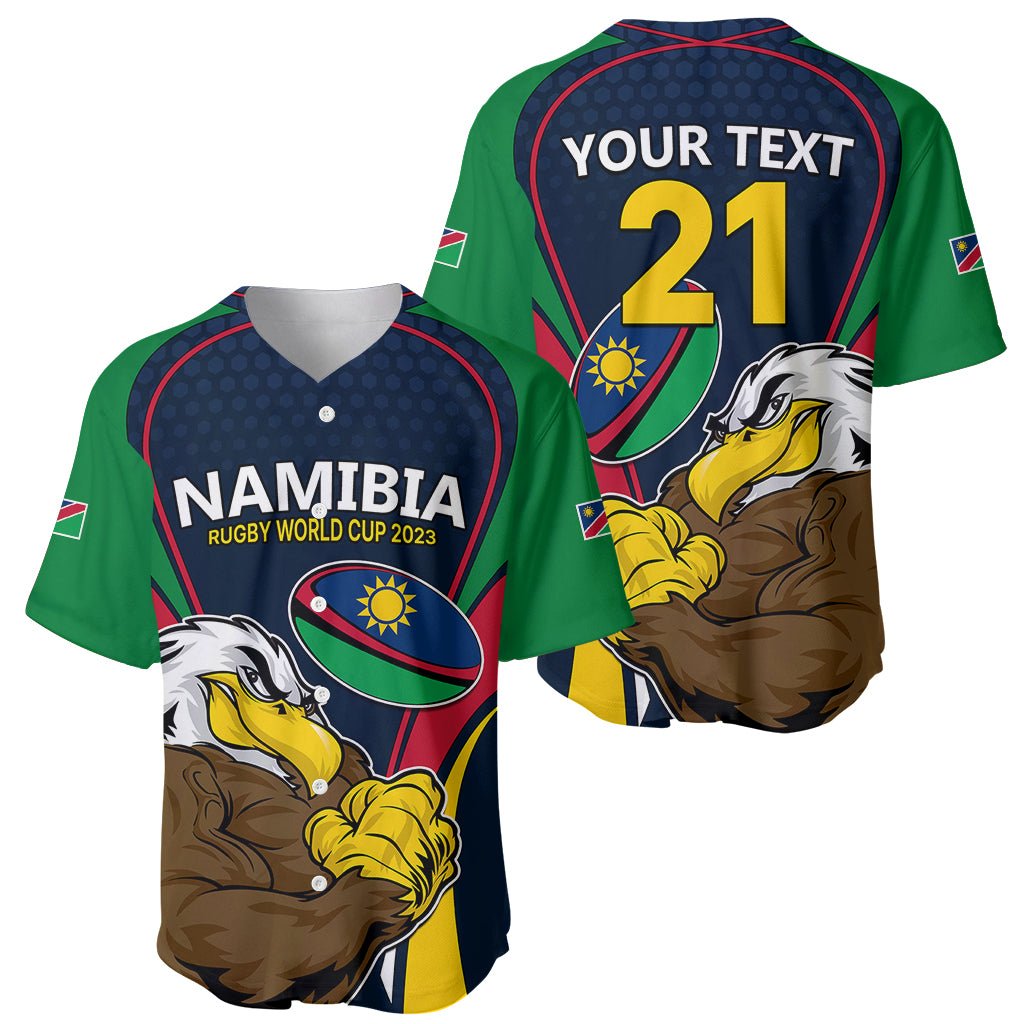Custom Namibia Rugby Baseball Jersey World Cup 2023 Eagle Mascot Come On Welwitschias LT9 - Wonder Print Shop