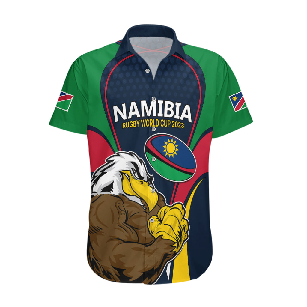 Custom Namibia Rugby Hawaiian Shirt World Cup 2023 Eagle Mascot Come On Welwitschias - Wonder Print Shop