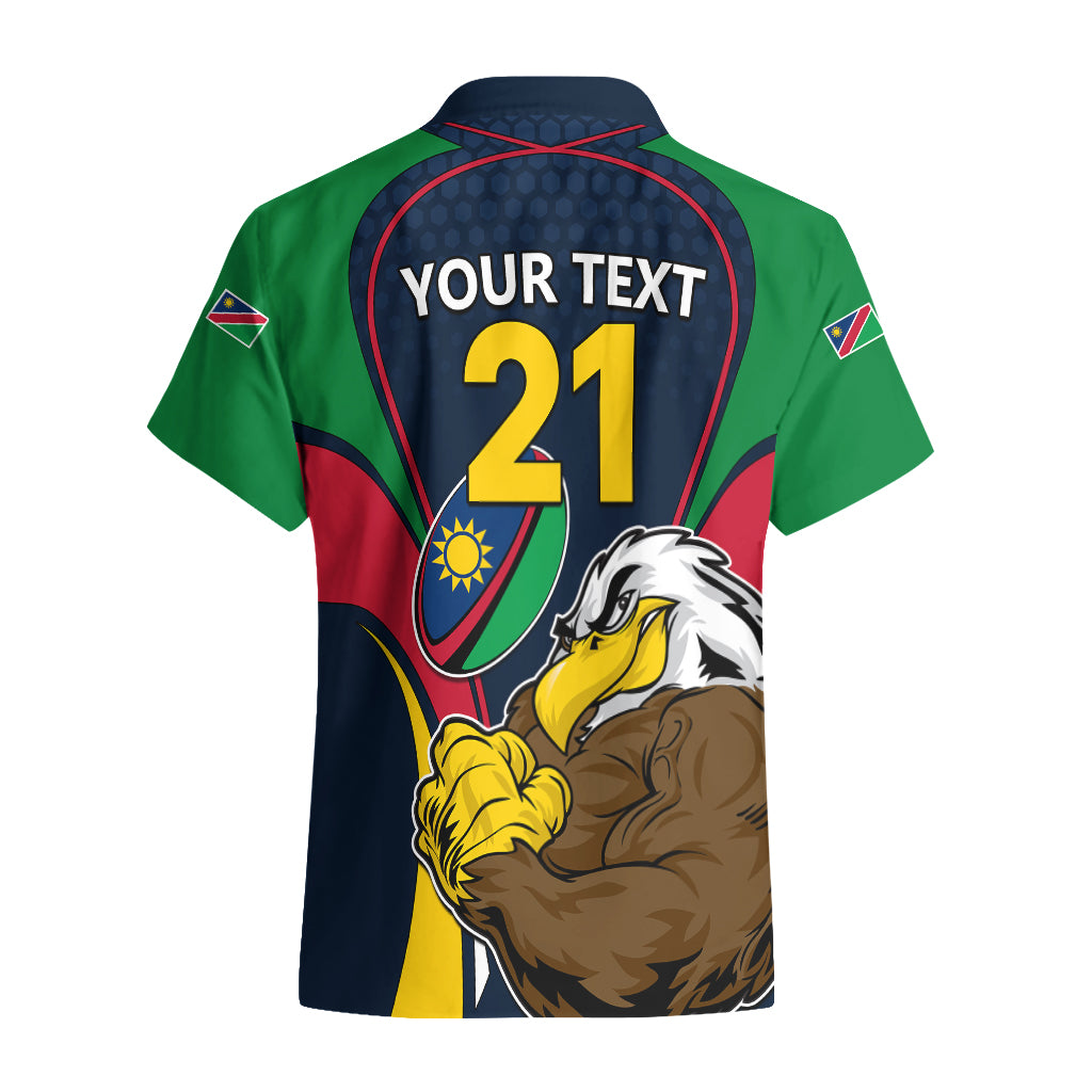 Custom Namibia Rugby Hawaiian Shirt World Cup 2023 Eagle Mascot Come On Welwitschias - Wonder Print Shop