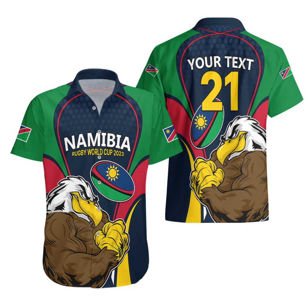 Custom Namibia Rugby Hawaiian Shirt World Cup 2023 Eagle Mascot Come On Welwitschias - Wonder Print Shop