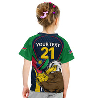 Custom Namibia Rugby Kid T Shirt World Cup 2023 Eagle Mascot Come On Welwitschias - Wonder Print Shop