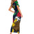 Custom Namibia Rugby Short Sleeve Bodycon Dress World Cup 2023 Eagle Mascot Come On Welwitschias - Wonder Print Shop