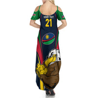 Custom Namibia Rugby Summer Maxi Dress World Cup 2023 Eagle Mascot Come On Welwitschias - Wonder Print Shop