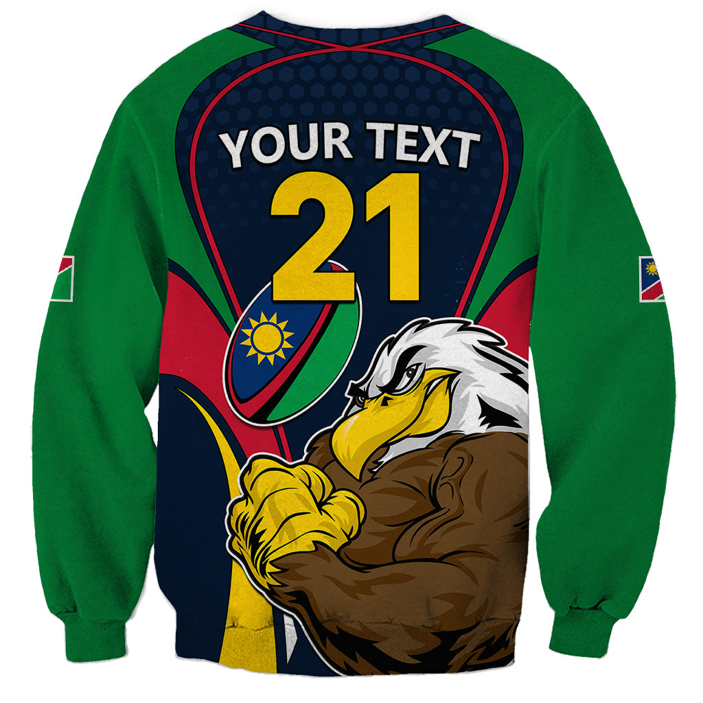 Custom Namibia Rugby Sweatshirt World Cup 2023 Eagle Mascot Come On Welwitschias - Wonder Print Shop