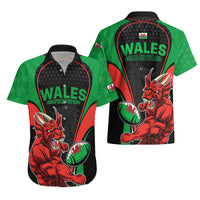 Wales Rugby Hawaiian Shirt World Cup 2023 Dragon Mascot Come On Cymru - Wonder Print Shop
