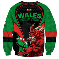 Wales Rugby Sweatshirt World Cup 2023 Dragon Mascot Come On Cymru - Wonder Print Shop